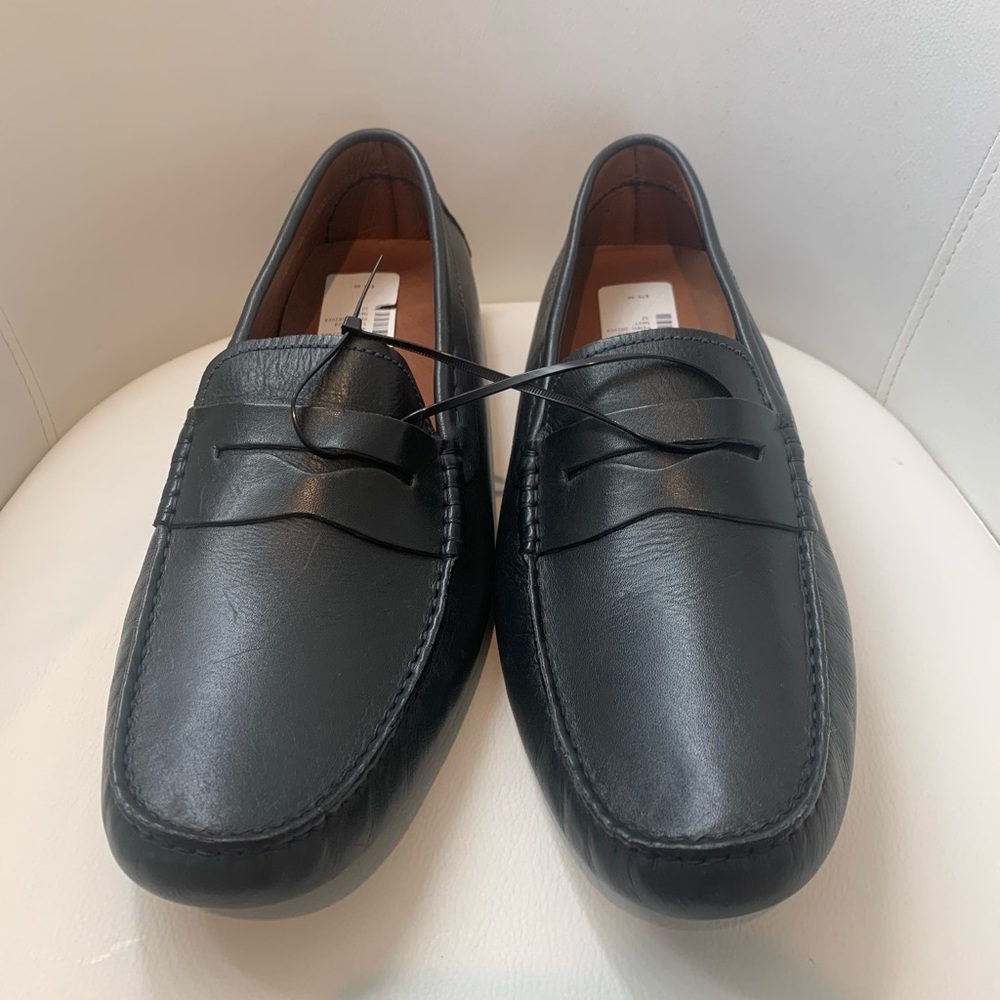 Size 12 • SAKS FIFTH AVENUE • Penny Loafers Navy • Mens Shoes